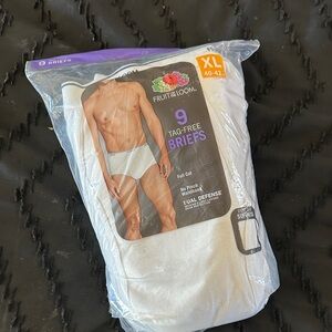 Fruit of the Loom Men's Tag-Free White Briefs - 9 Pack